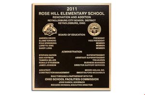 Cast Bronze Plaque with Etched Inserts