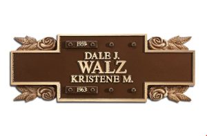 Cast Bronze Plaque with Removable Dates