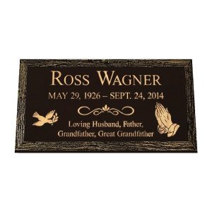 Sentiment Memorial Bronze Plaque with Symbols