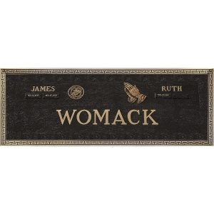 13x36 Bronze Memorial with Greek Key Border