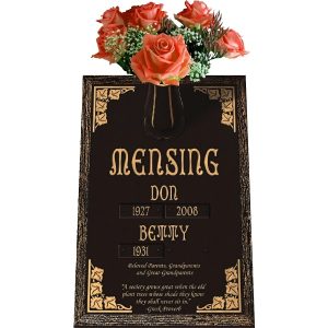 Sentiment Memorial Custom Bronze Plaque