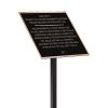 cast bronze post mount plaque