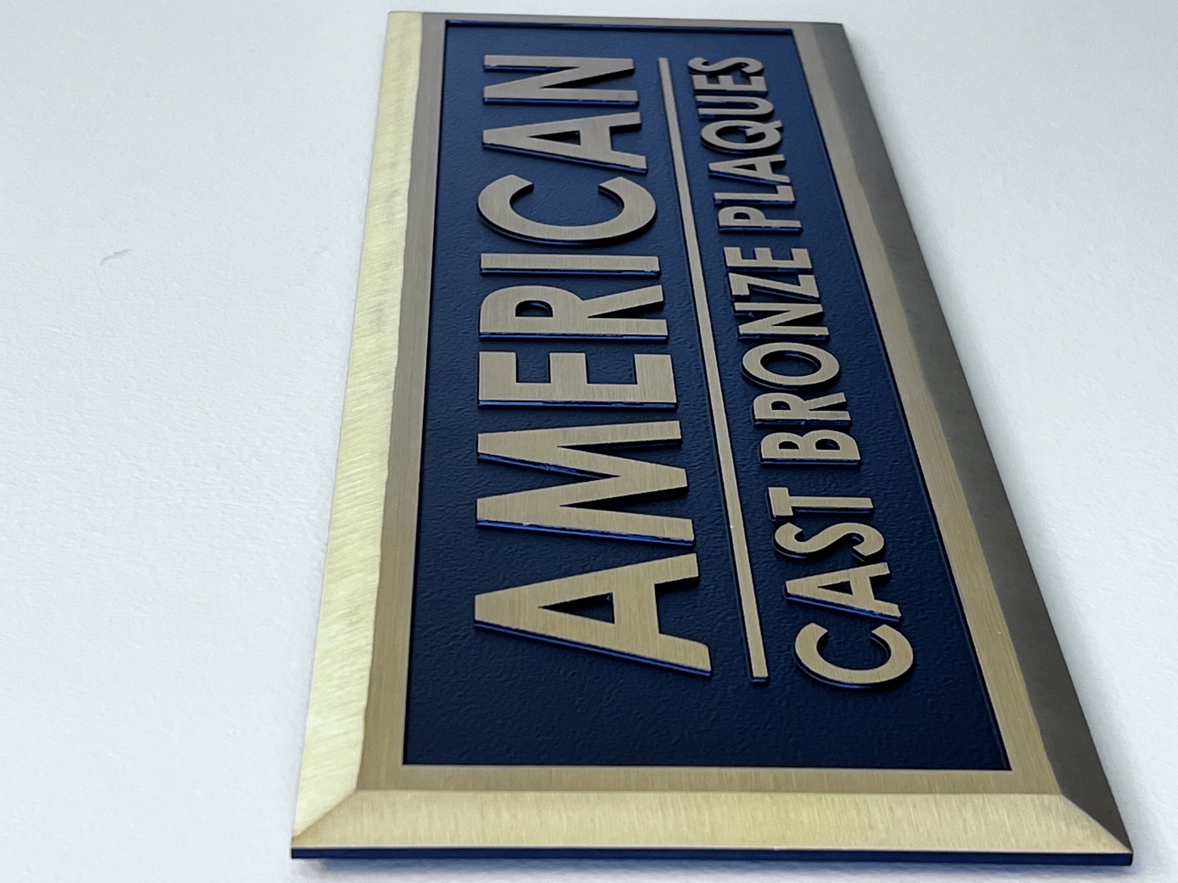 A flash bronze aluminum plaque
