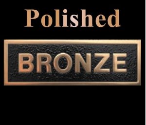 Polished bronze plaque