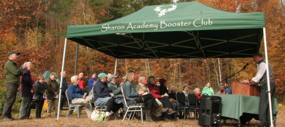 The Sharon Academy dedication day for the Lingelbach Woods