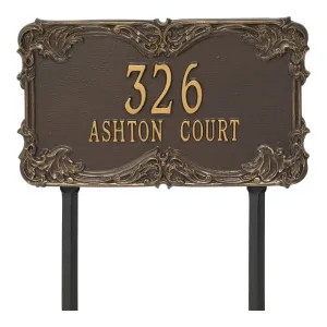 Bronze address plaque displaying the number 326 and the text 'ASHTON COURT' in gold lettering.