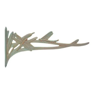 Dragonfly hook with intricate detailing, designed for hanging items, made from cast bronze.
