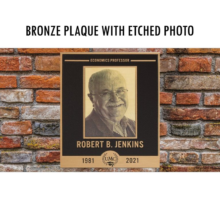 Bronze with Etched Photo