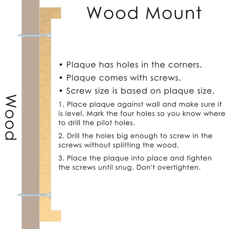 Wood mount installation diagram