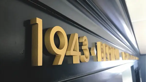 Custom cast bronze letters