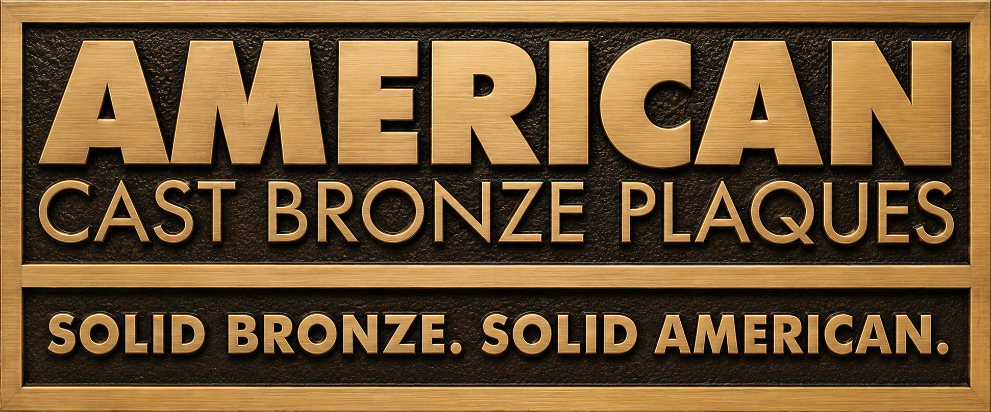american cast bronze plaques solid bronze solid american logo